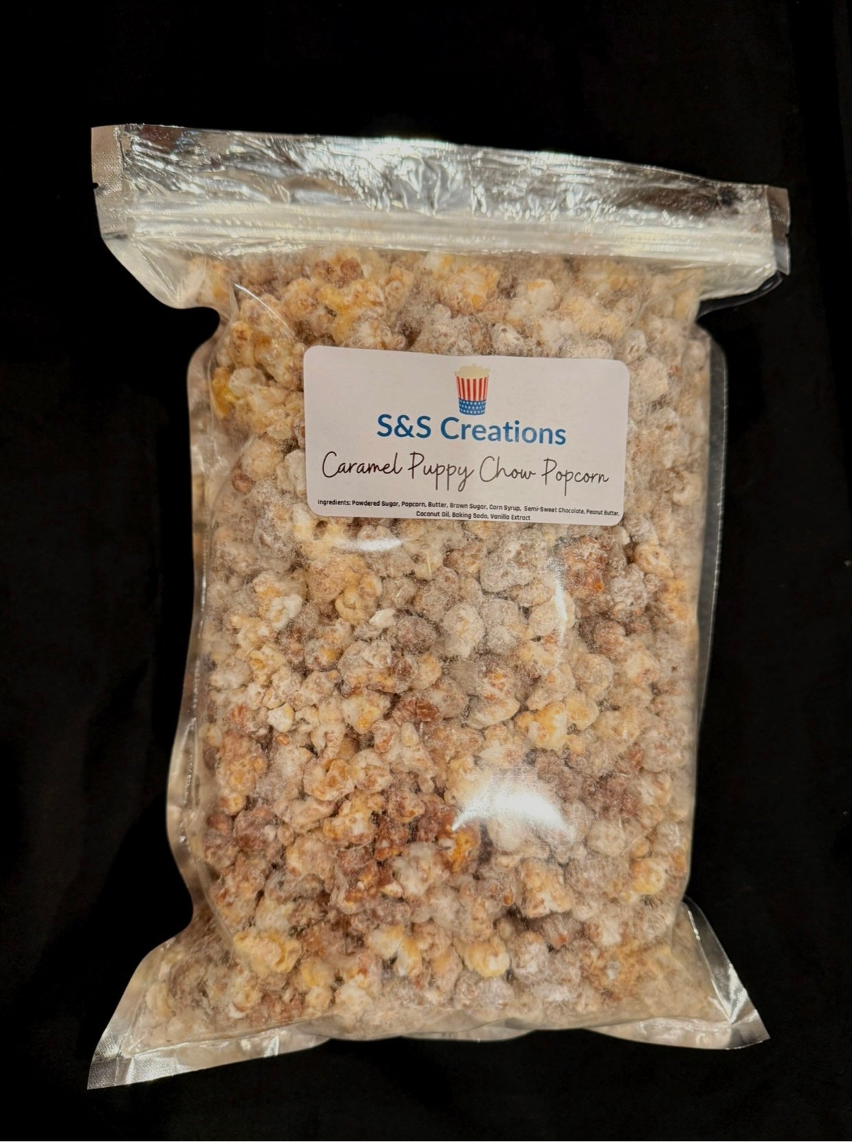 Caramel Puppy Chow Popcorn S and S Creations